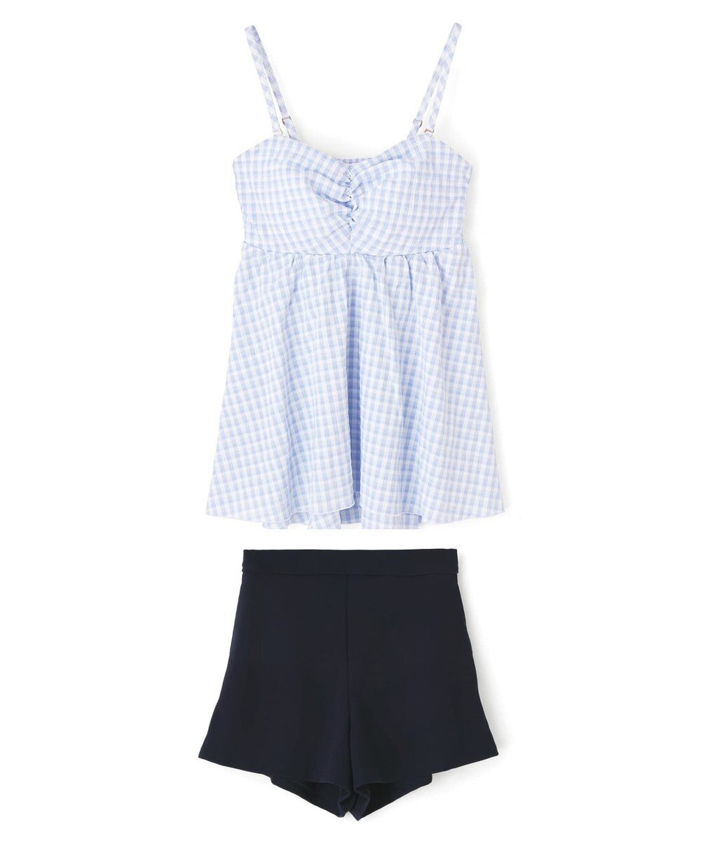 San-ai Resort（三愛水着楽園） 【WEB限定】ペプラムチェック3点セット【Beach Queen（ビーチクイーン）】 