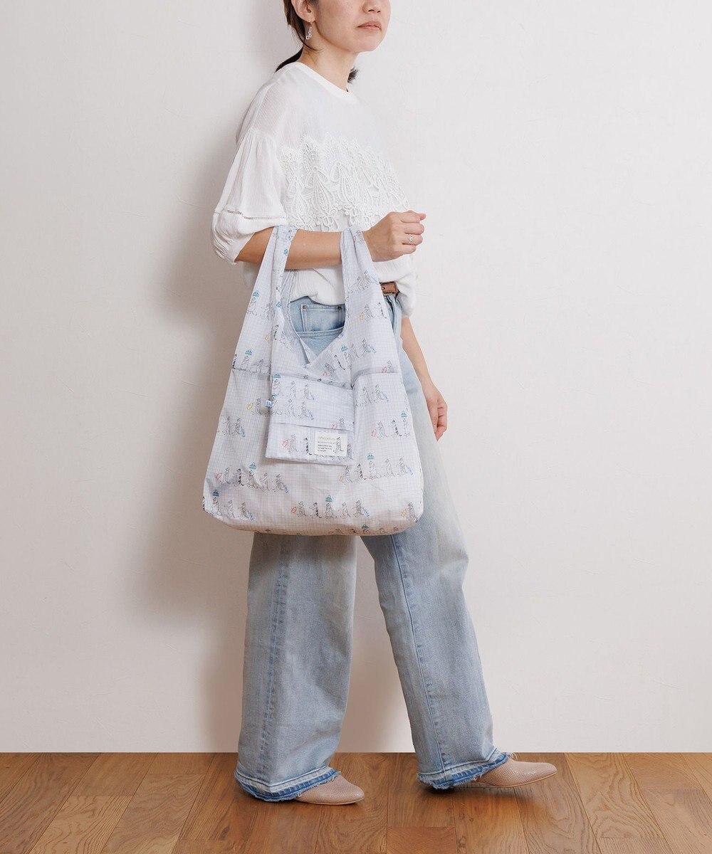 ACE BAGS & LUGGAGE 【折り畳み】 HAyU × ace. マルシェバッグ エコバッグ 猫柄 23L 17871 