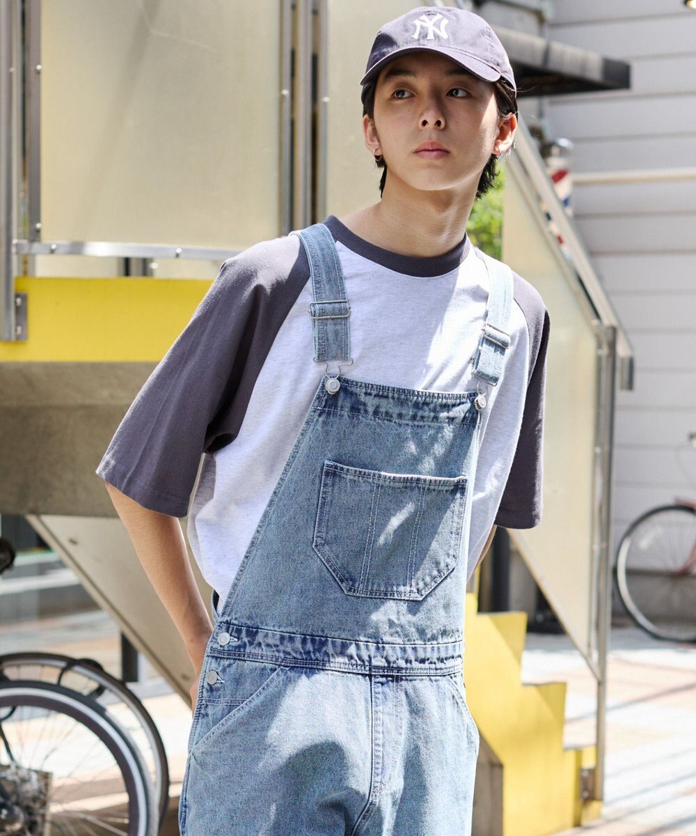 WEGO 【ユニセックス着用/SMサイズ展開】デニムオーバーオール 