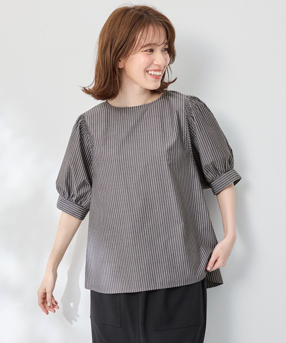 ANY 【抗菌防臭/速乾/手洗い可】エニィファンクション パフスリーブブラウス 