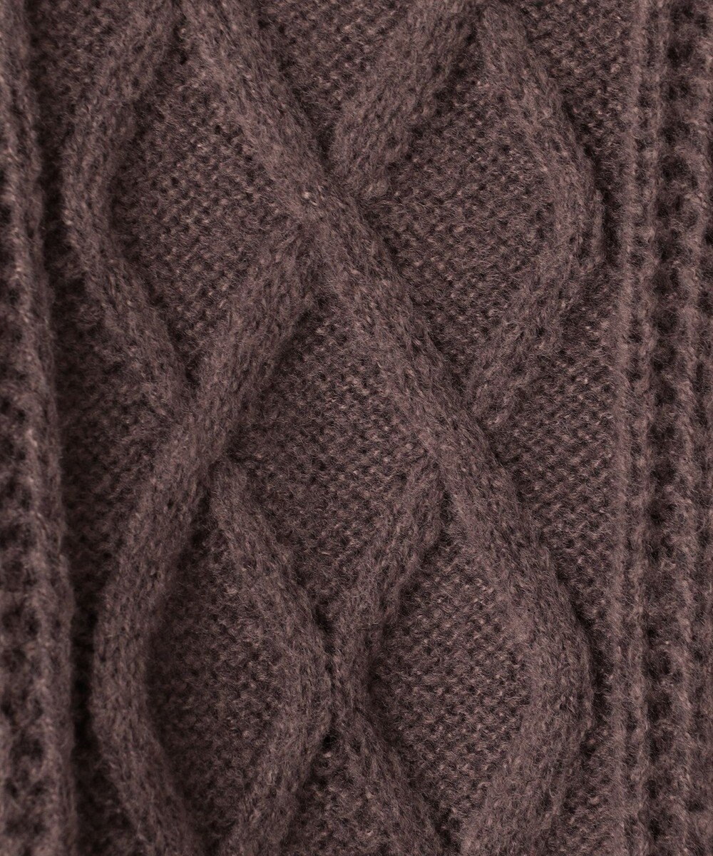 Feroux 【洗える】金釦ケーブル ニット 