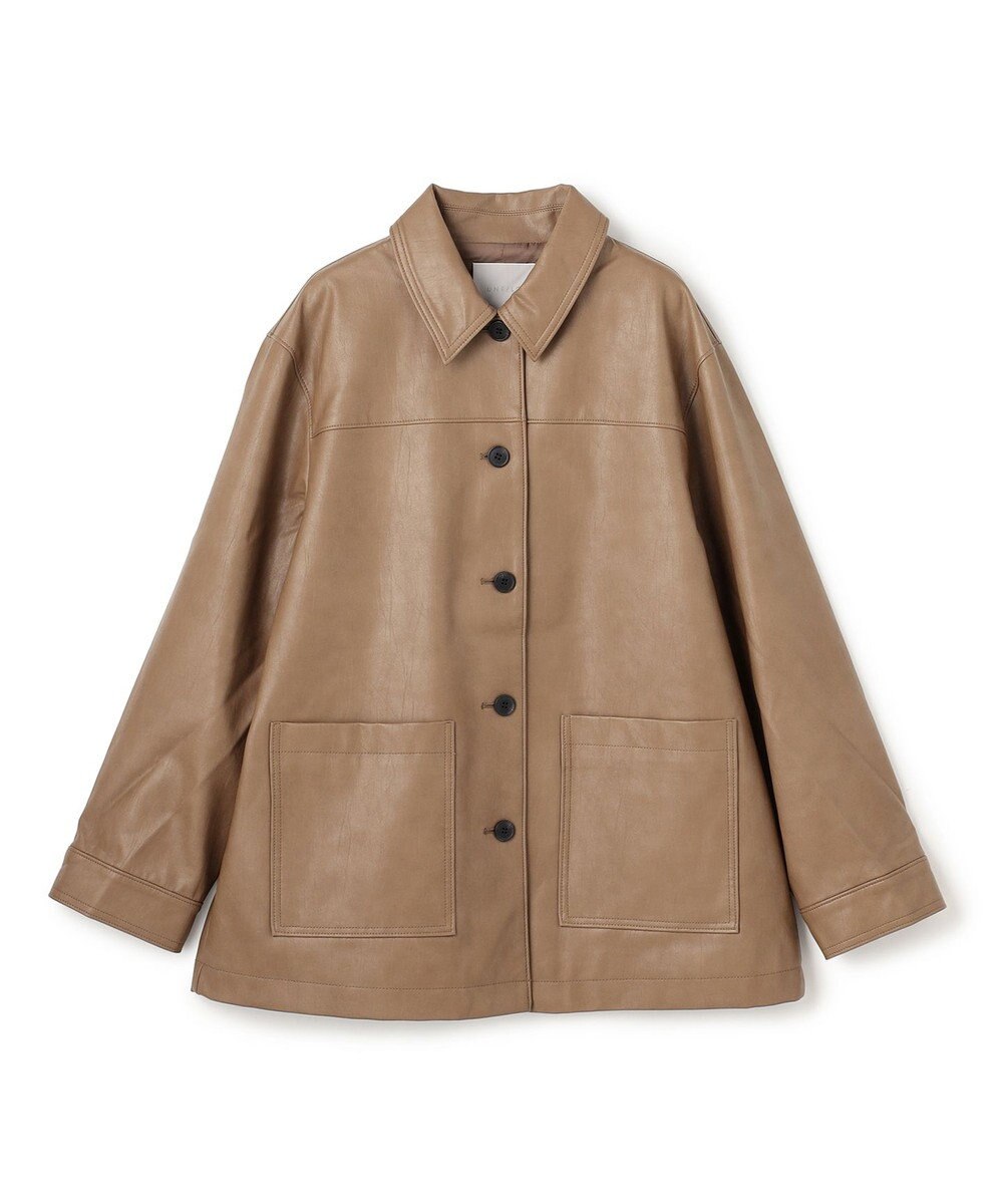 UNFILO L 【洗える】フェイクレザー ジャケット 