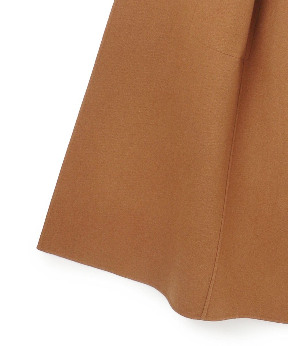 BEIGE， LEMOORE / ウールリバーフェイクレザーポケット付きコート 