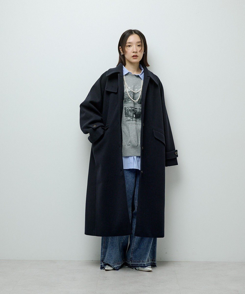 Green Parks オーバーサイズロゴ裏毛プルオーバー 