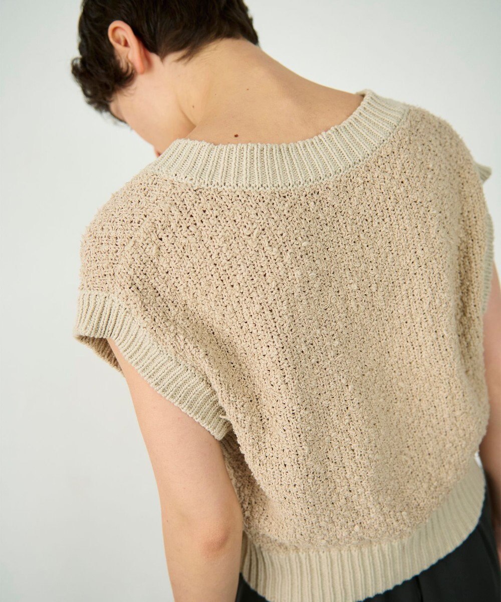 GRACE CONTINENTAL カノコショートニットトップ 