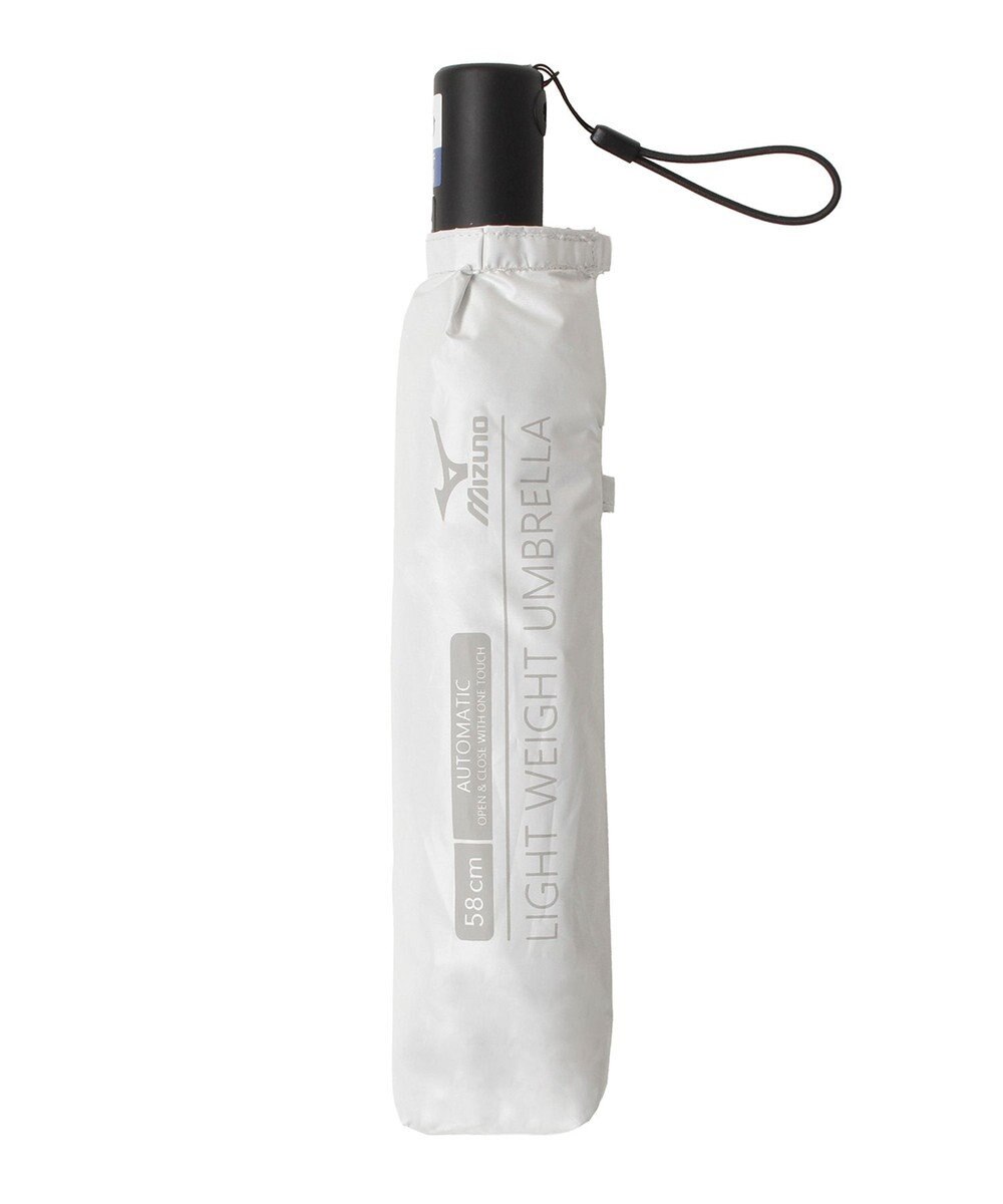 MOONBAT 【WEB限定】MIZUNO  (ミズノ) 無地 ロゴ 日傘 折りたたみ傘 自動開閉 1プッシュ パラソル 晴雨兼用  軽量 一級遮光 遮熱効果 遮光率100% UV遮蔽100% 