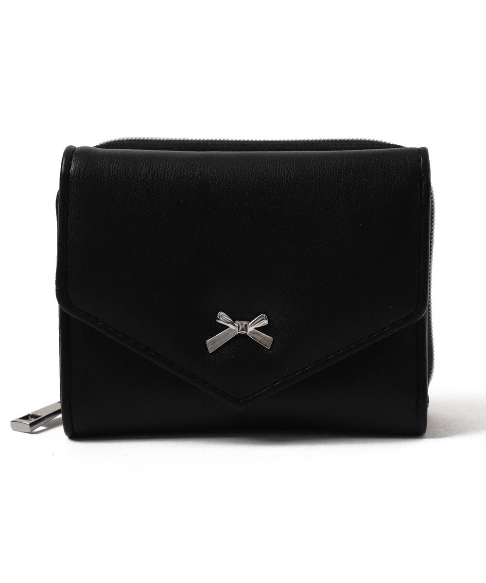 WEGO メタルリボンレターフラップウォレット 