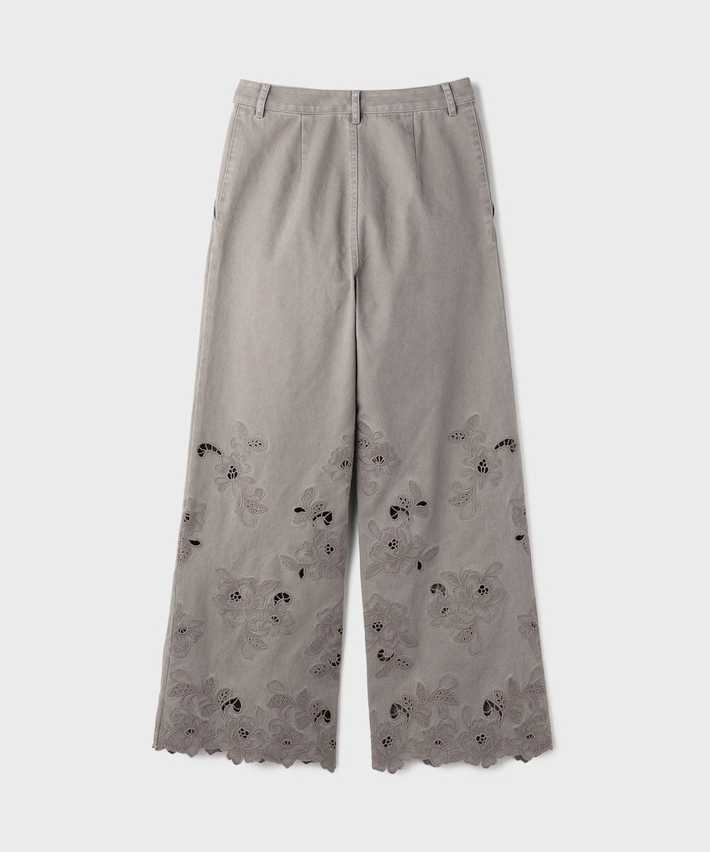 GRACE CONTINENTAL カットワークフレアパンツ 