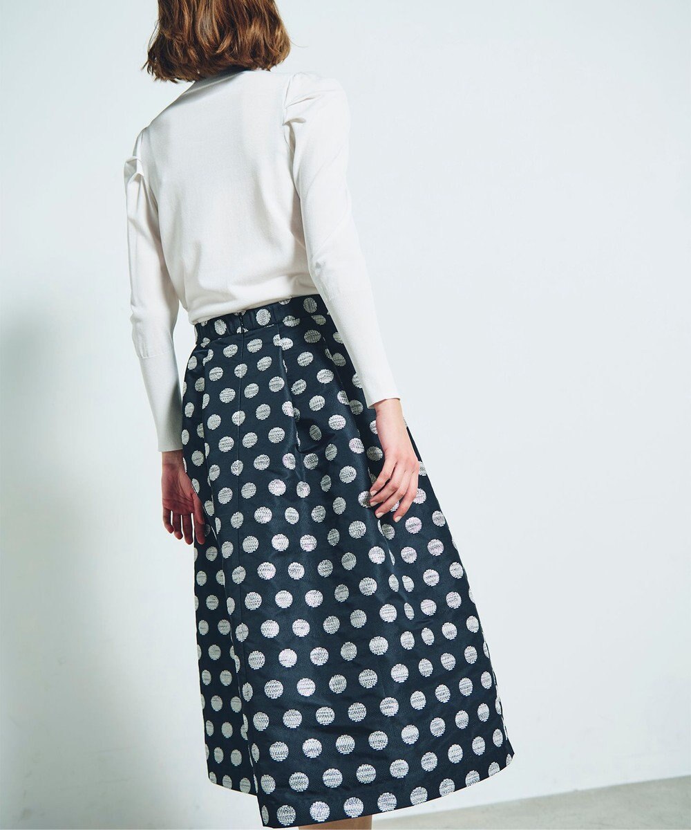GRACE CONTINENTAL ラメドットジャガードスカート 