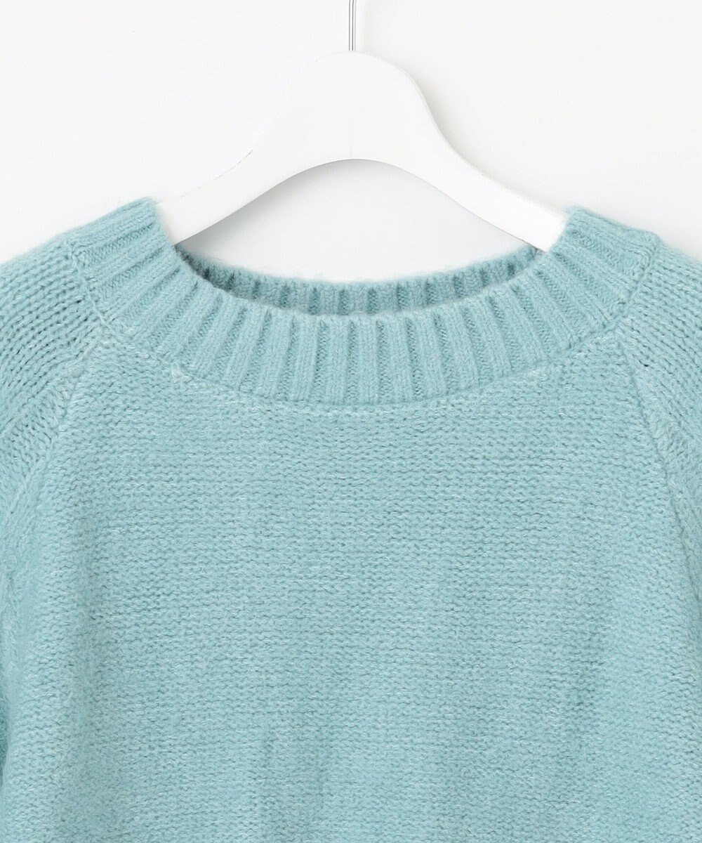 Feroux 【洗える】パールスリーブ ケーブルニット 