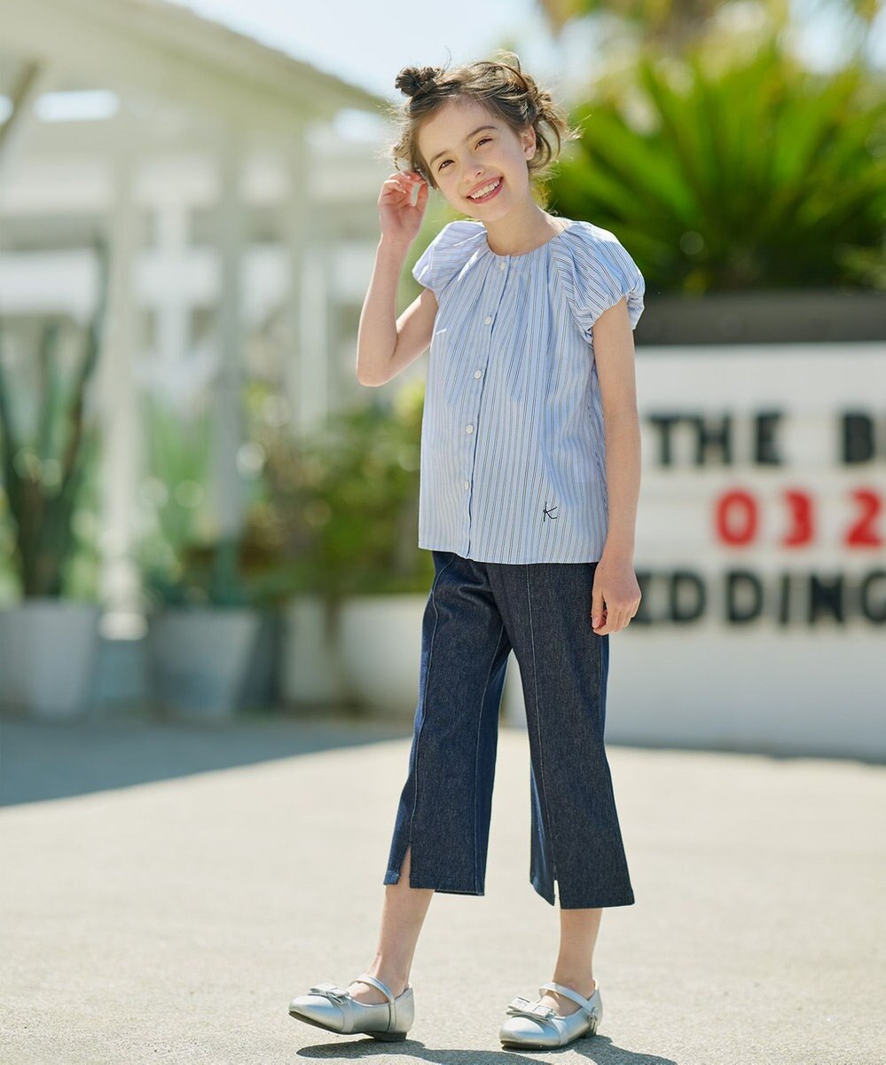 組曲 KIDS 【110-140㎝】サマーストライプ ブラウス 