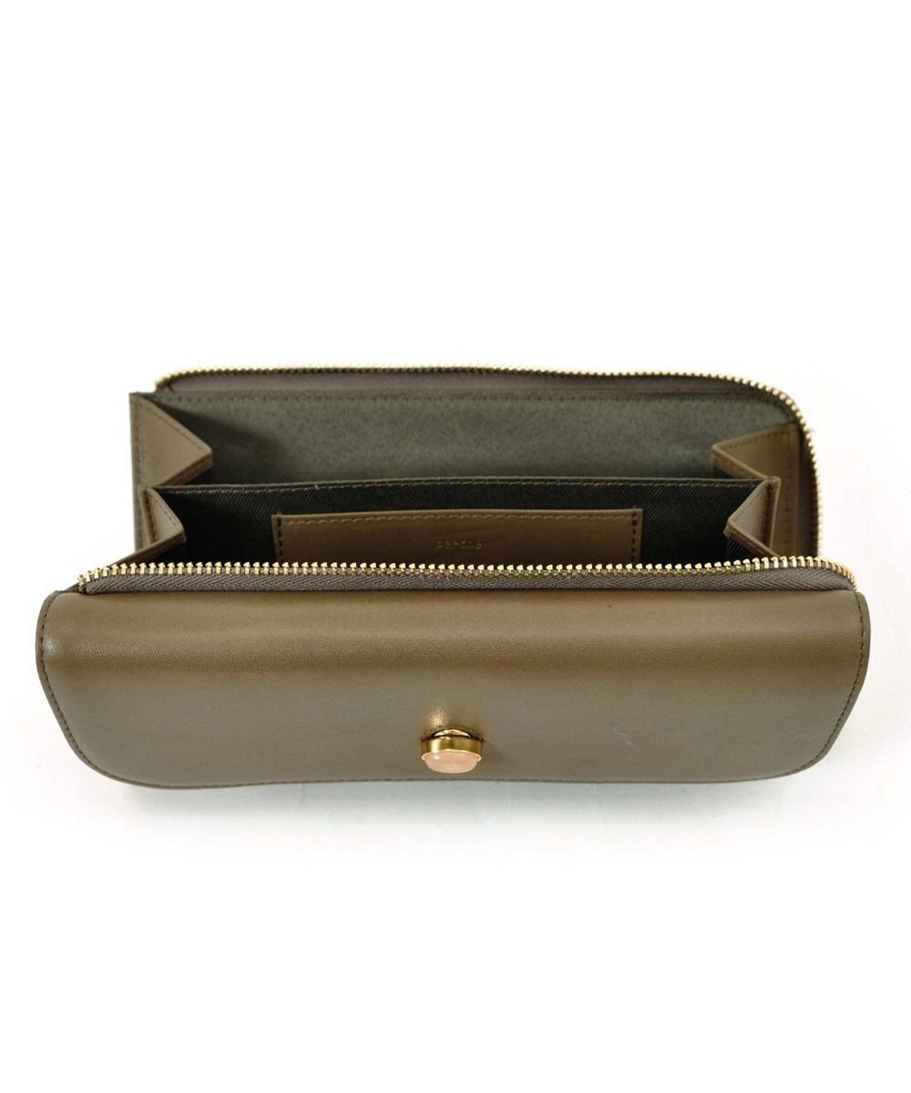 UNBILLION ペルケ perche ジェムストーンヒネリかぶせ長財布 