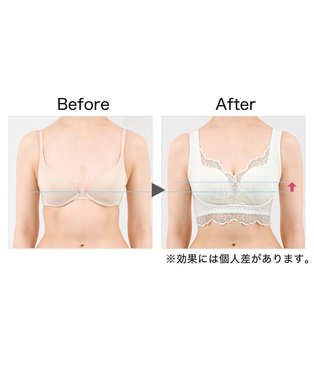 BRADELIS New York 【BRADELIS Me / ノンワイヤー・バストアップ】レーシィオールインワンブラ 日中も就寝時も快適に補正するブラ 