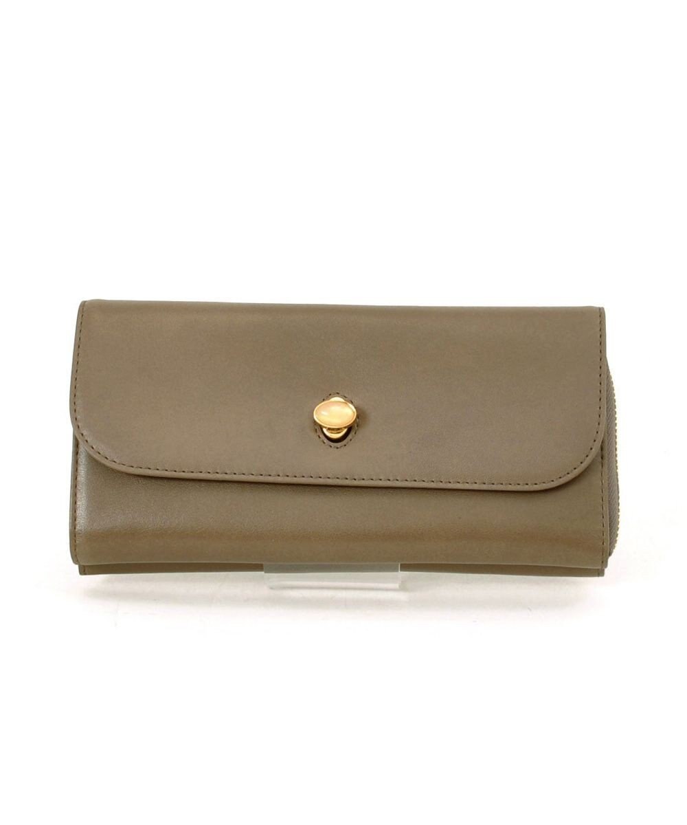 UNBILLION ペルケ perche ジェムストーンヒネリかぶせ長財布 