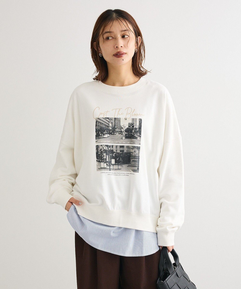 Green Parks オーバーサイズロゴ裏毛プルオーバー 