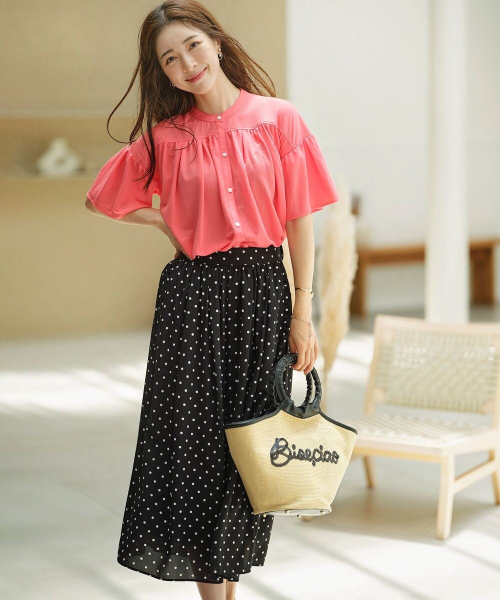 組曲 L 【速乾】ドライタッチ フレア袖トップス 