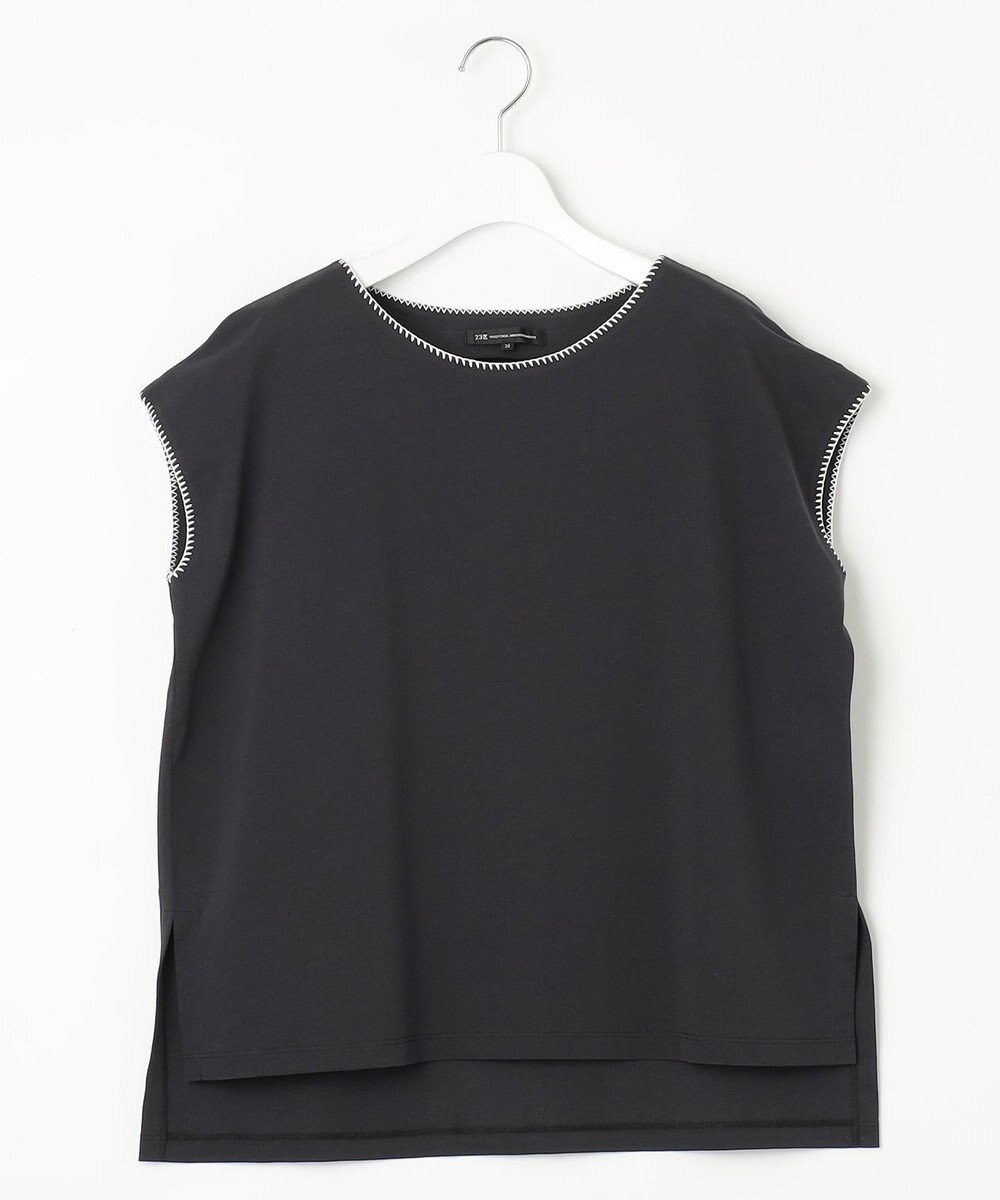 23区 S 【洗える】トリミングジャージー カットソー 