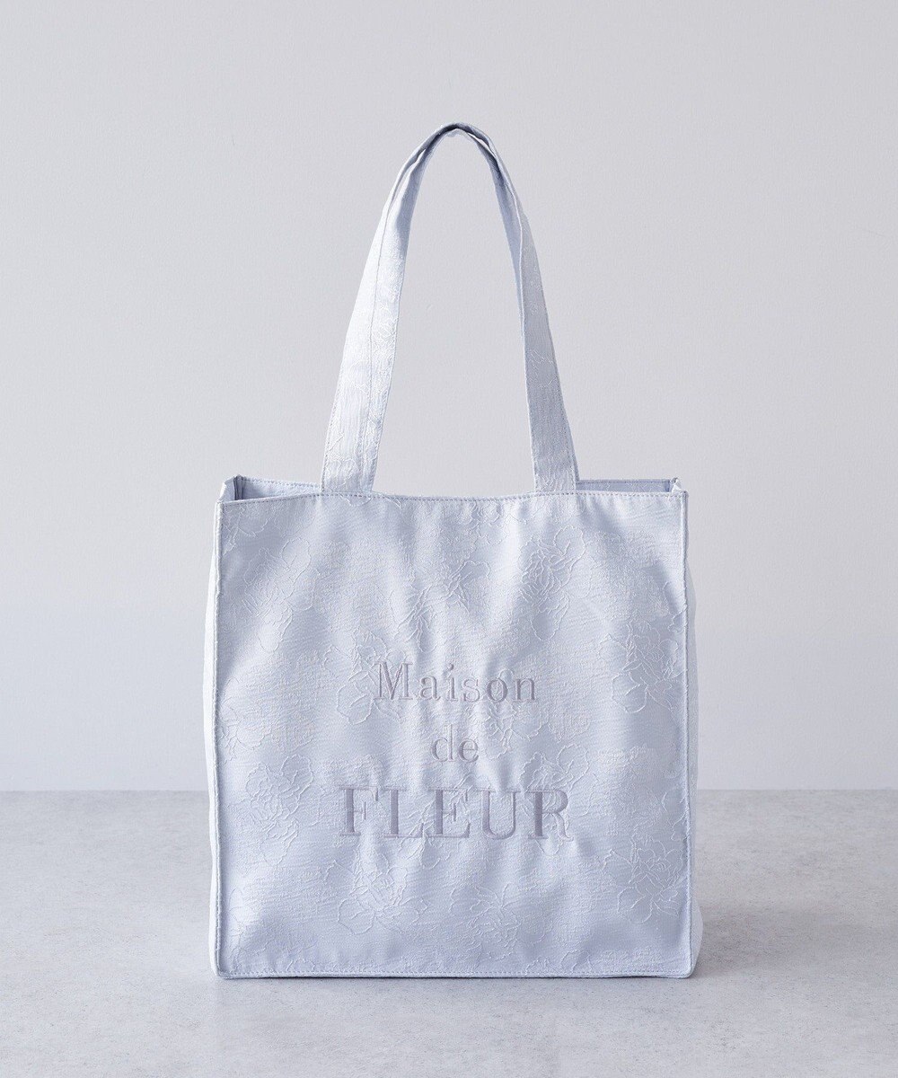Maison de FLEUR ブランドロゴ刺繍ジャカードスクエアトート 