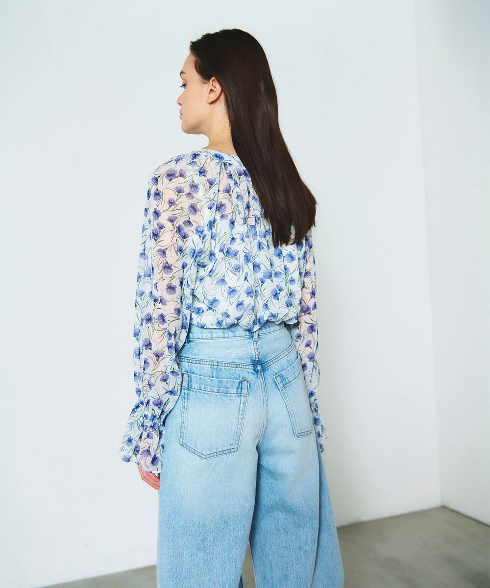 GRACE CONTINENTAL スモールフラワーケープトップ 