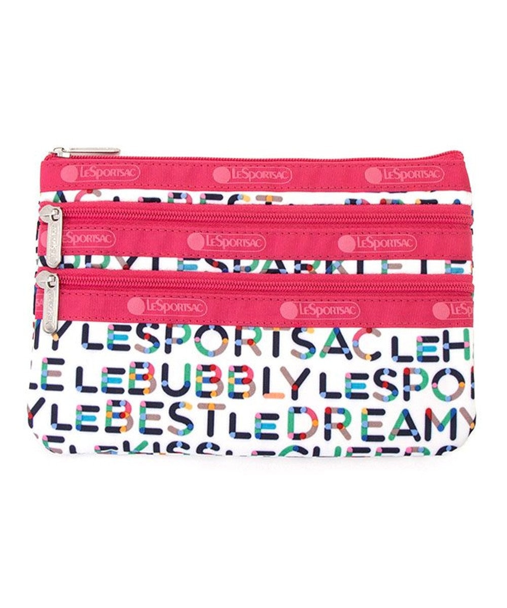 LeSportsac 3ZIP COSMETIC/ルキューテストホワイト ルキューテストホワイト