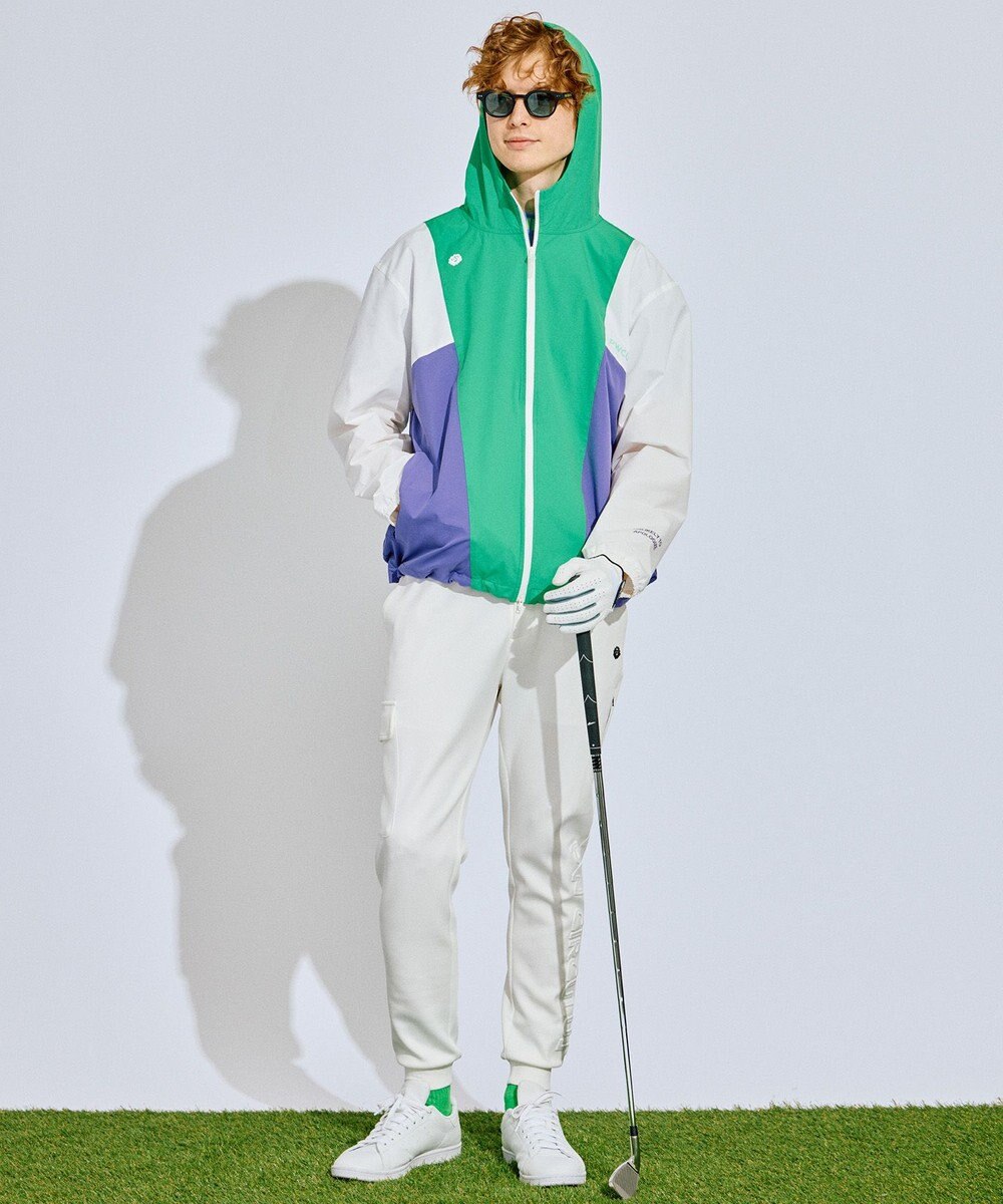 PW CIRCULUS 【撥水加工/ストレッチ】【MEN】カラーブロッキング ブルゾン  ゴルフ 