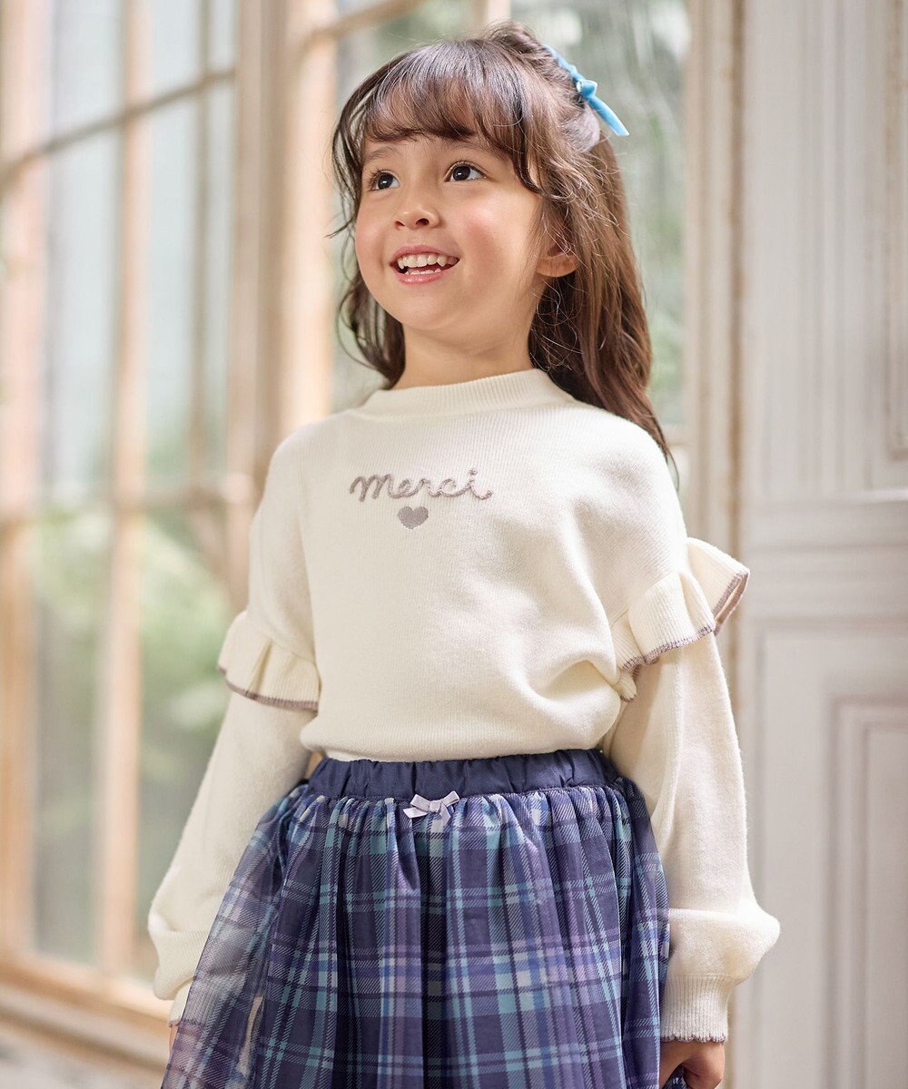 ANY KIDS 肩フリル しあわせタッチニット 