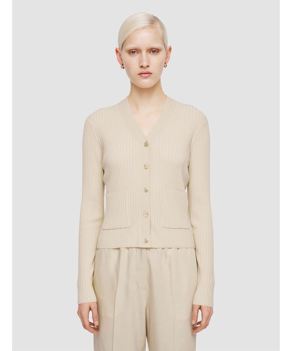 JOSEPH 【洗える】ファインリブメリノ　カーディガン 