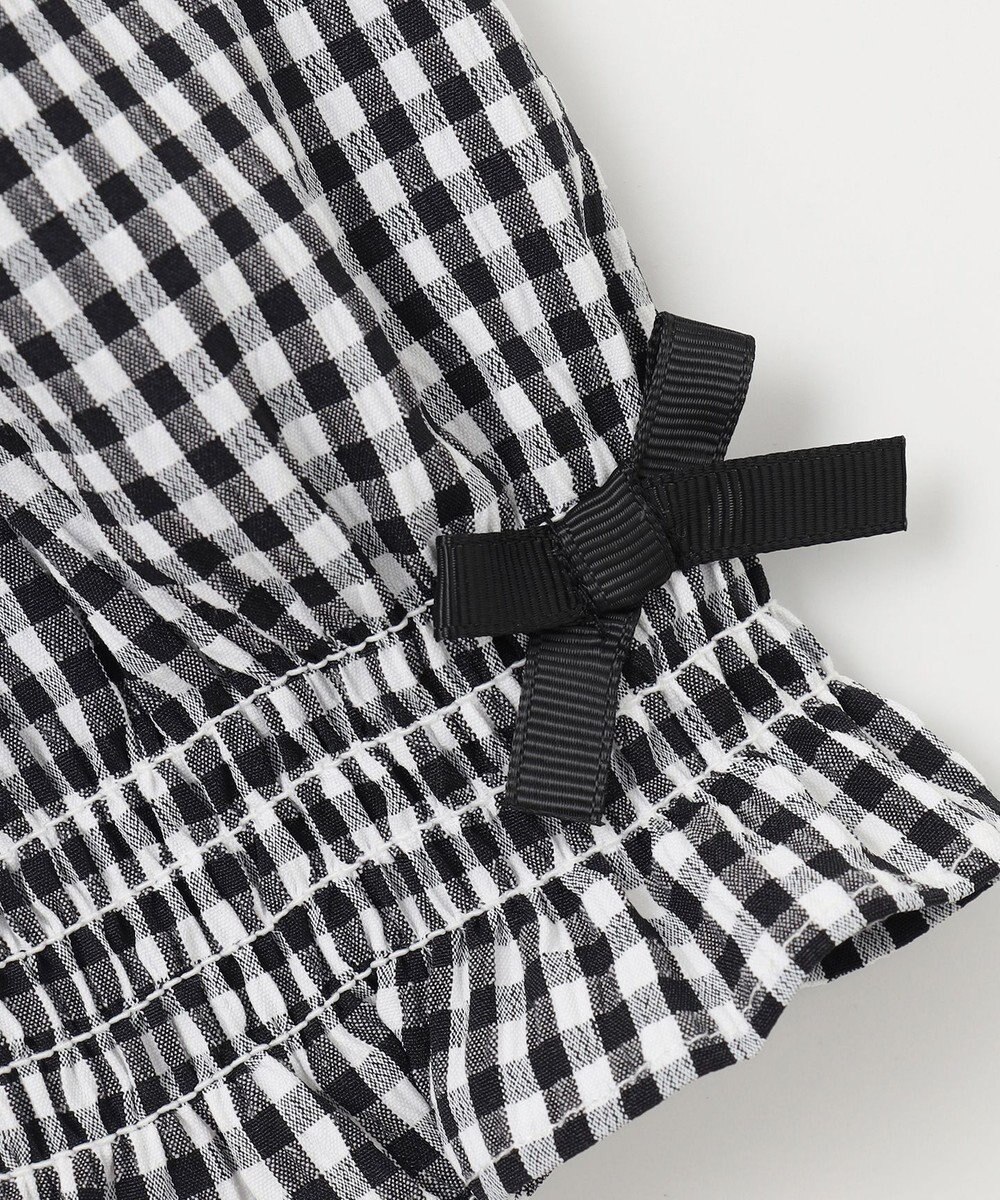 ANY KIDS 袖ギンガム 七分袖 Tシャツ 