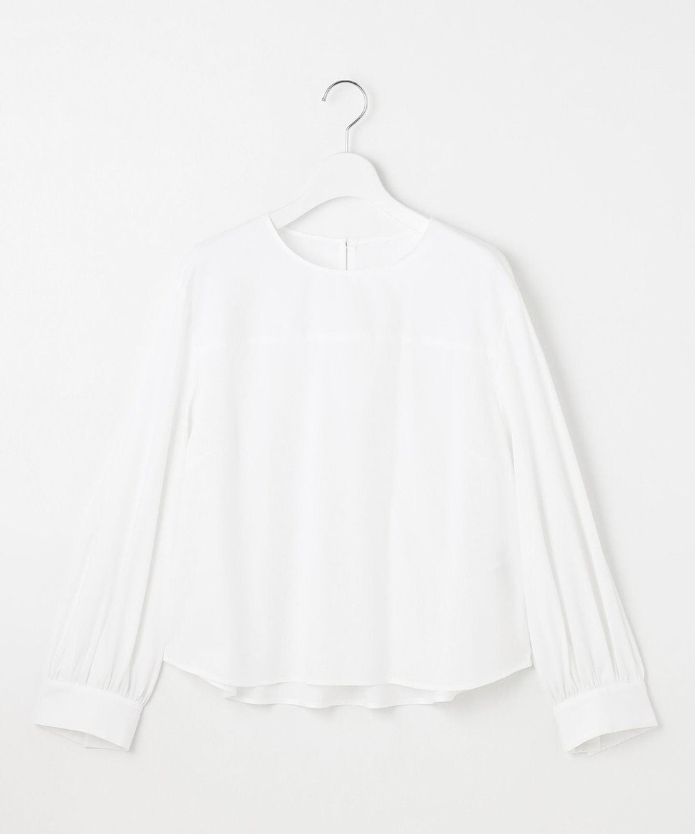 自由区 【洗える】SOMELOSクロップド丈 ブラウス 