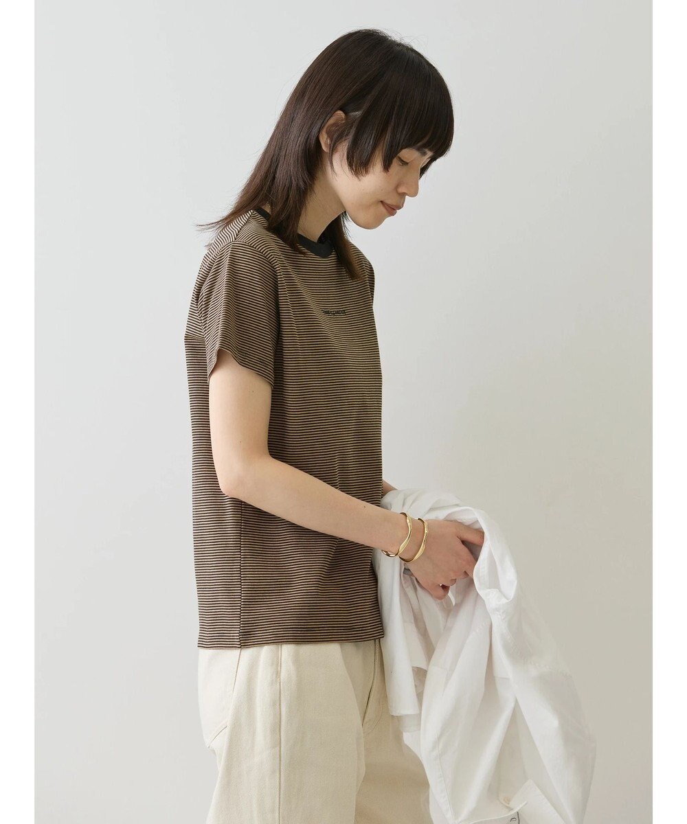 AMERICAN HOLIC 刺繍ロゴボーダープルオーバー 