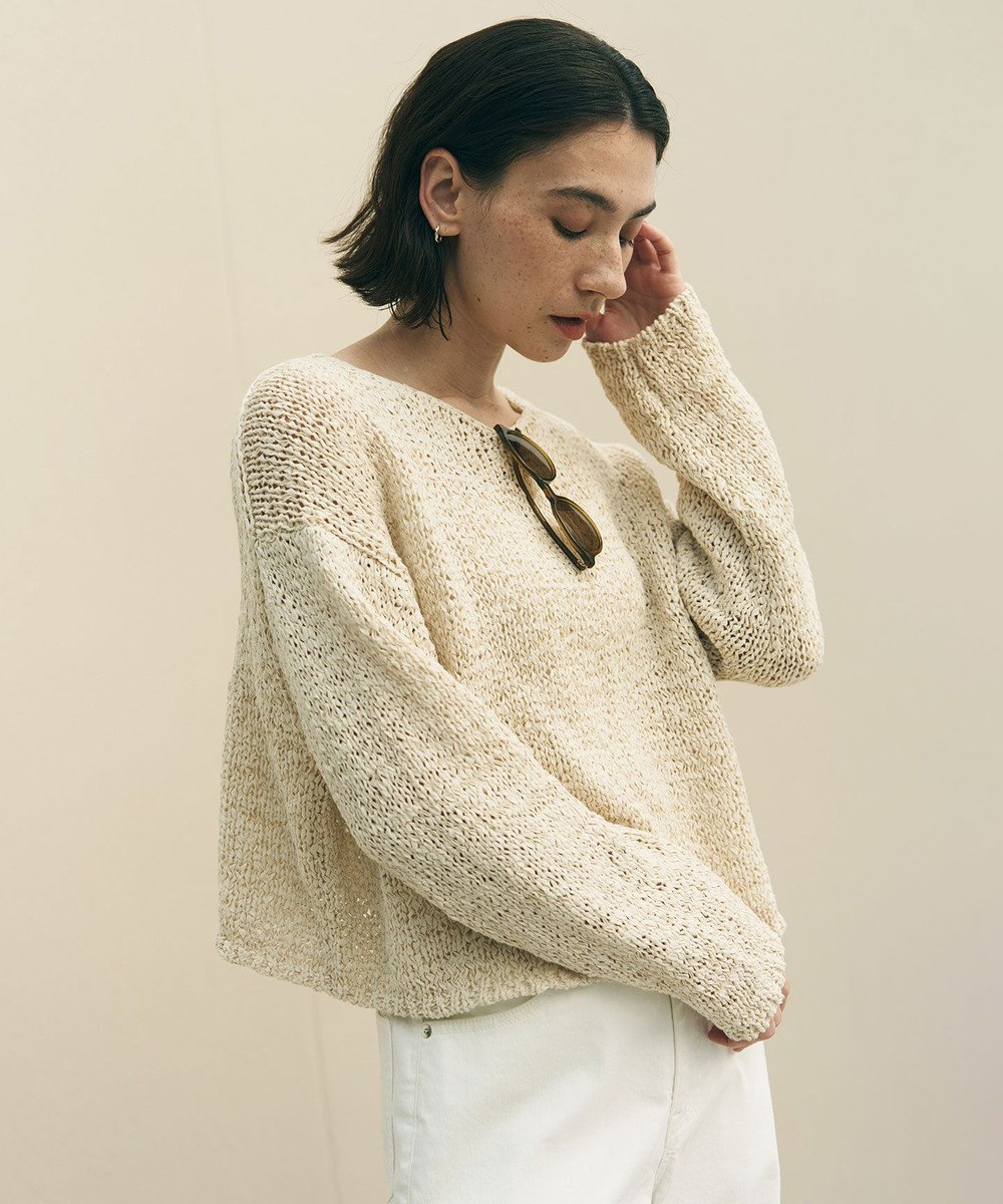 UNFILO L テープヤーンニット プルオーバー 