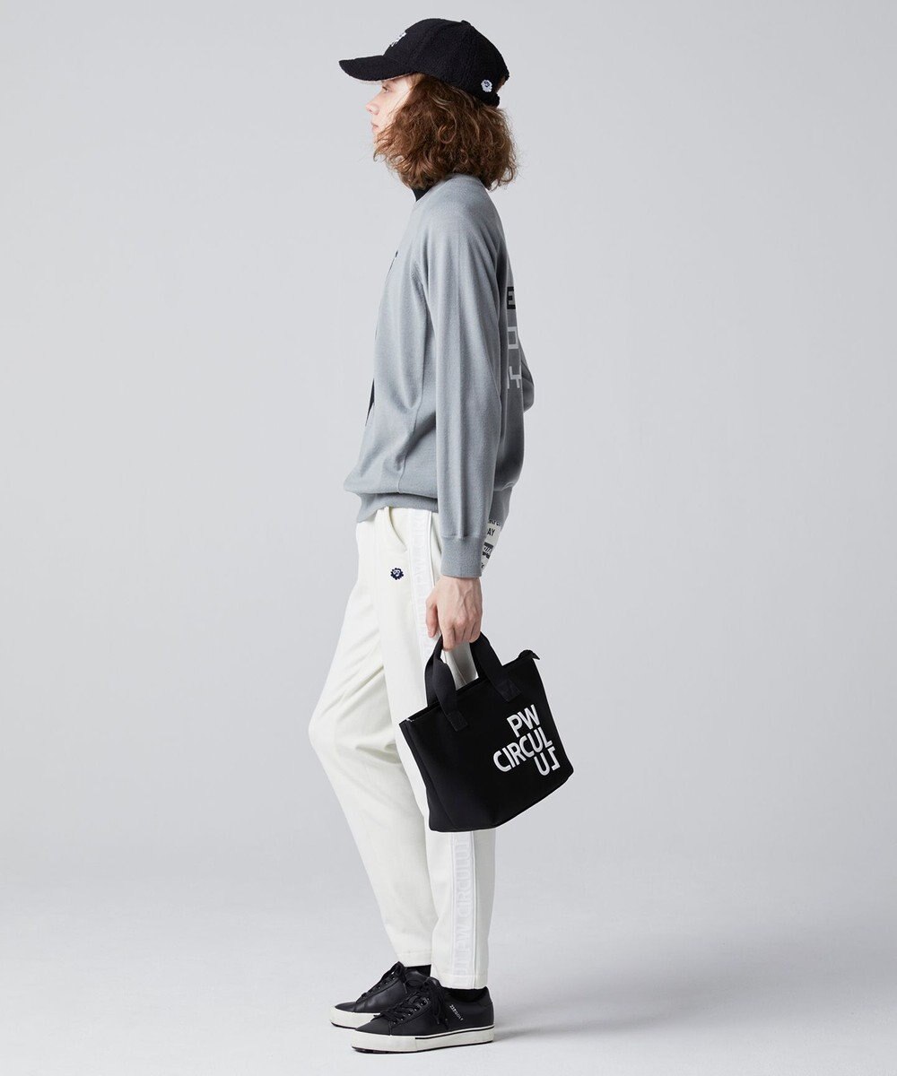 PW CIRCULUS 【MEN】【洗える】ベアスタンドモチーフ ラグランスリーブ クルーネック ニット 