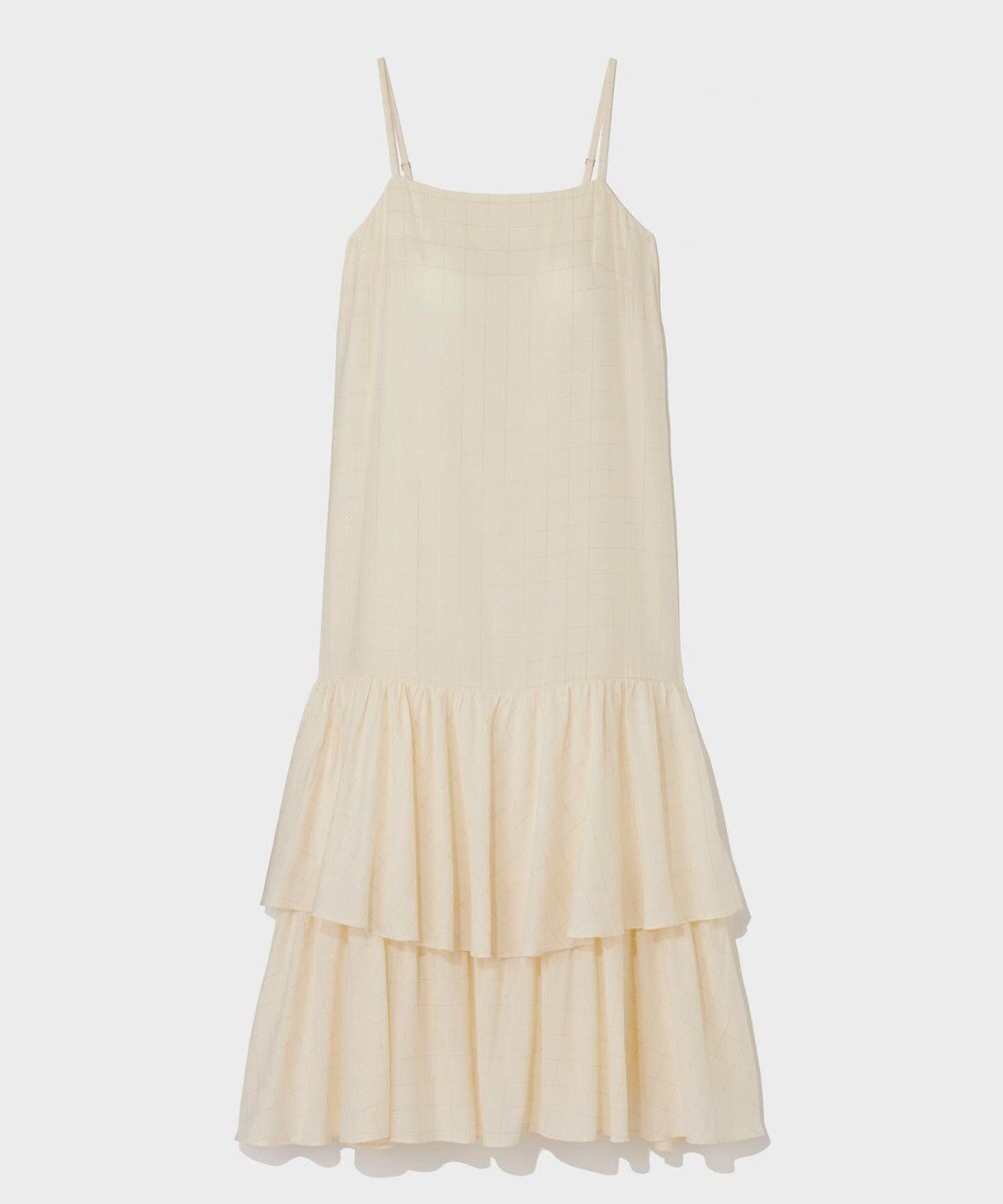 GRACE CONTINENTAL ラメチェックキャミドレス 