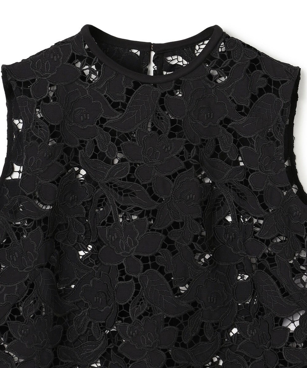 BEIGE， CITRINE / エンブロイダリーレースノースリーブブラウス 