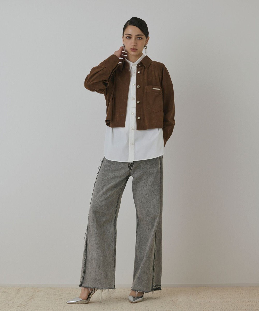 GRACE CONTINENTAL フェイクスウェードブラウス 