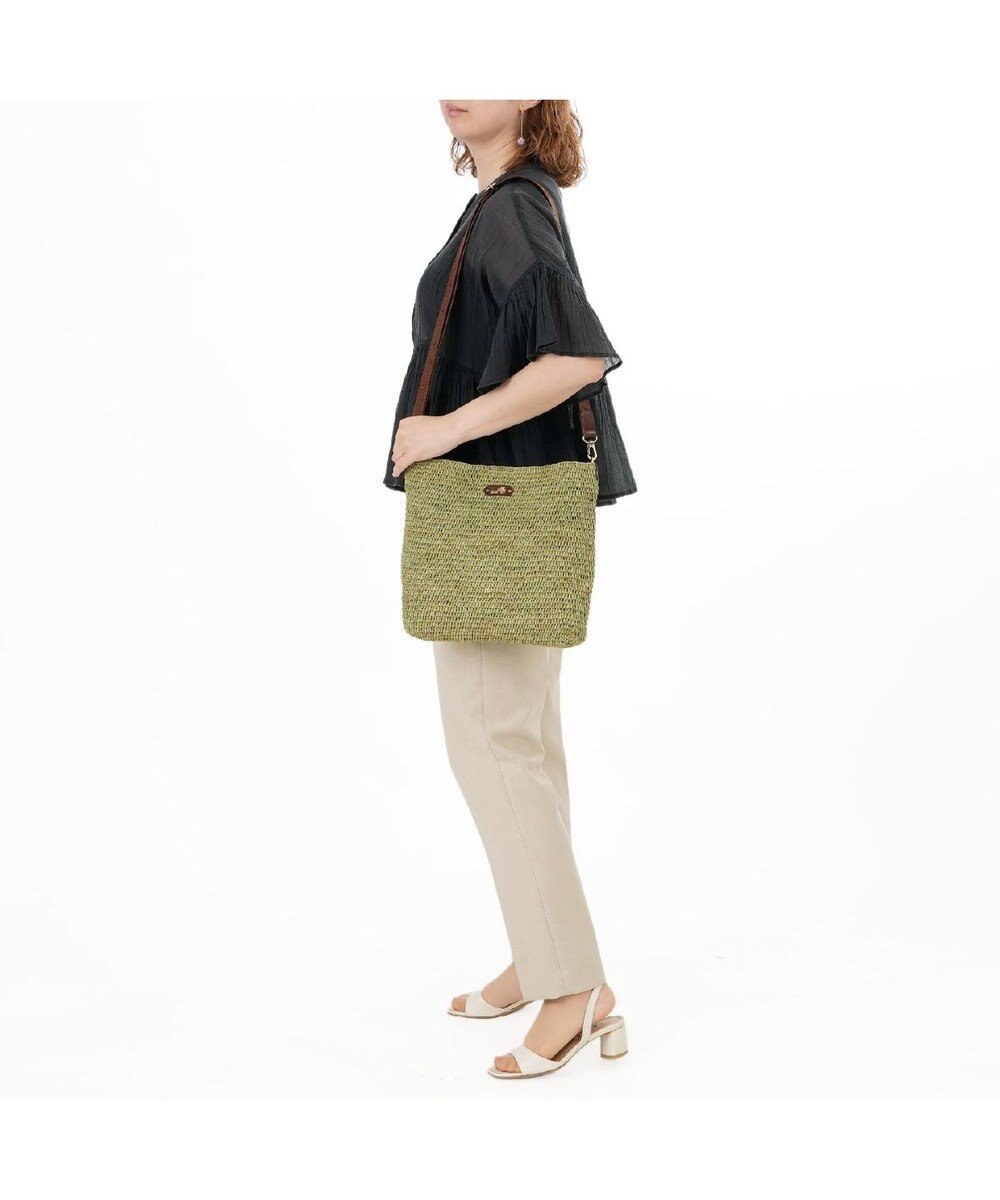 IBIZA ラフィア　ショルダーバッグ（草木染め） 