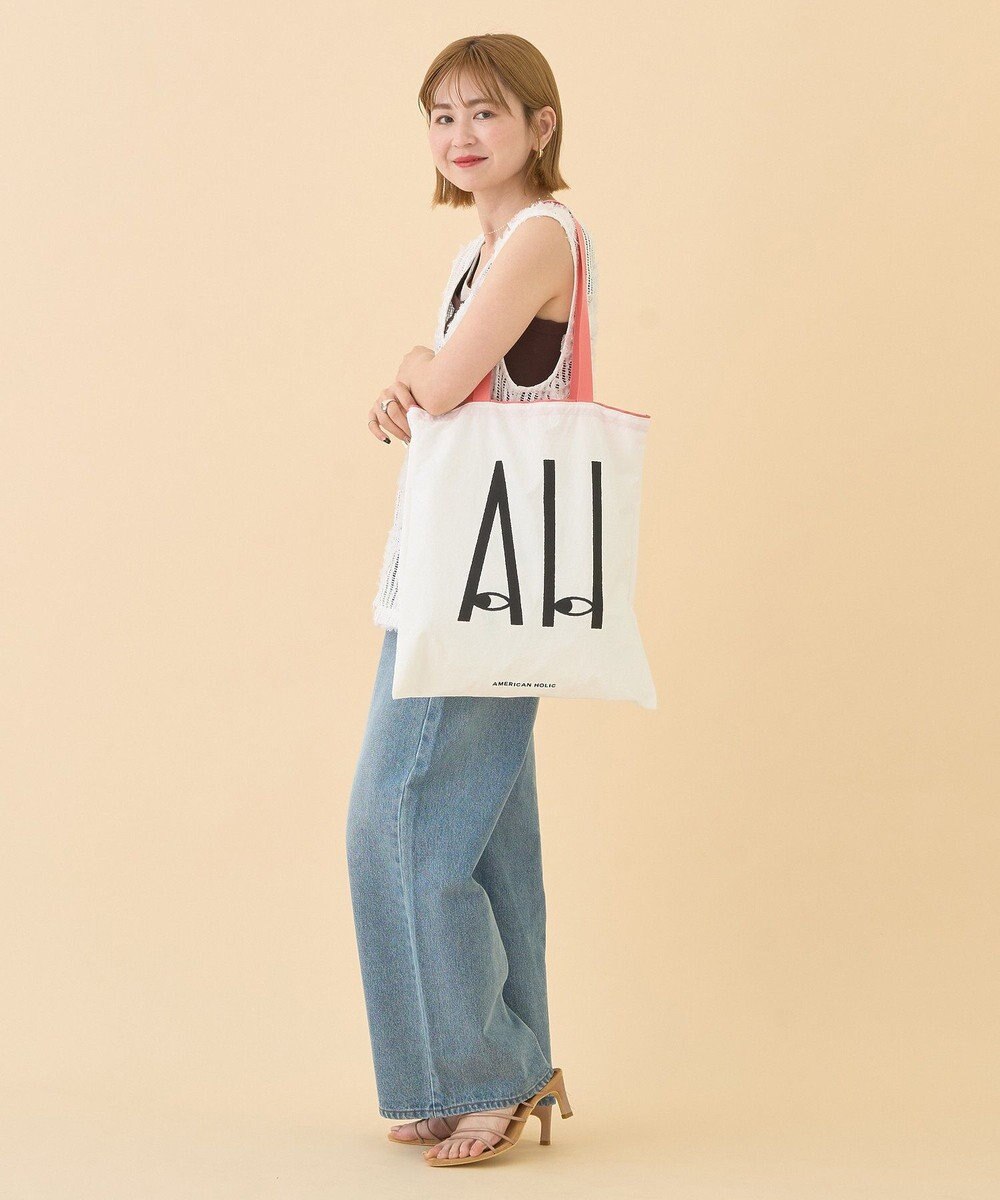 AMERICAN HOLIC カラーハンドルホリホリトートバッグ 