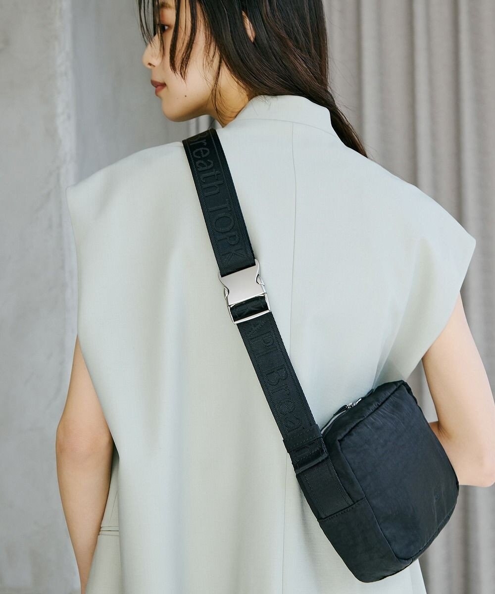 TOPKAPI 【Breath TOPKAPI】Freely フリーリー ナイロン ロゴテープ  スクエア ショルダーバッグ 