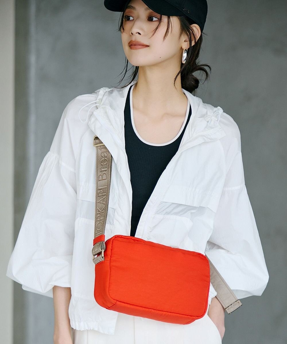 TOPKAPI 【Breath TOPKAPI】Freely フリーリー ナイロン ロゴテープ  スクエア ショルダーバッグ 