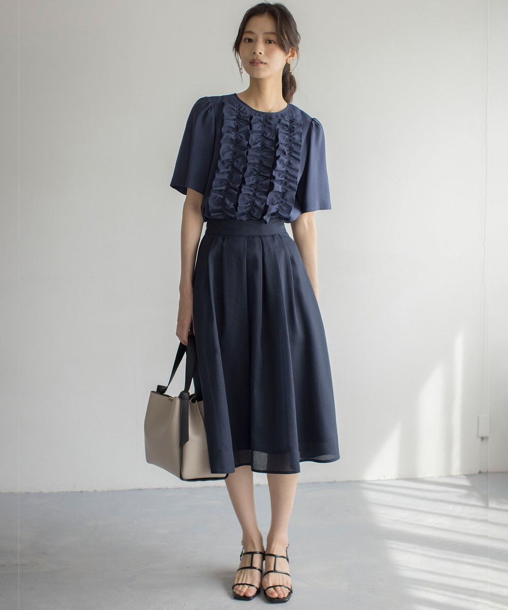 組曲 S 【WEB限定】ヴィンテージジョーゼットフリル ブラウス 