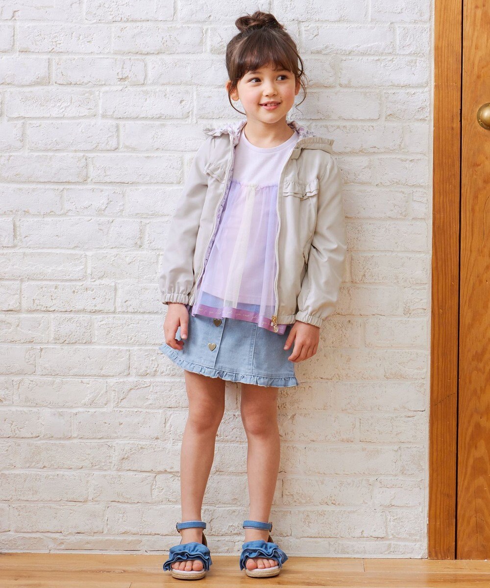 ANY KIDS フード取り外し リバーシブル ブルゾン 