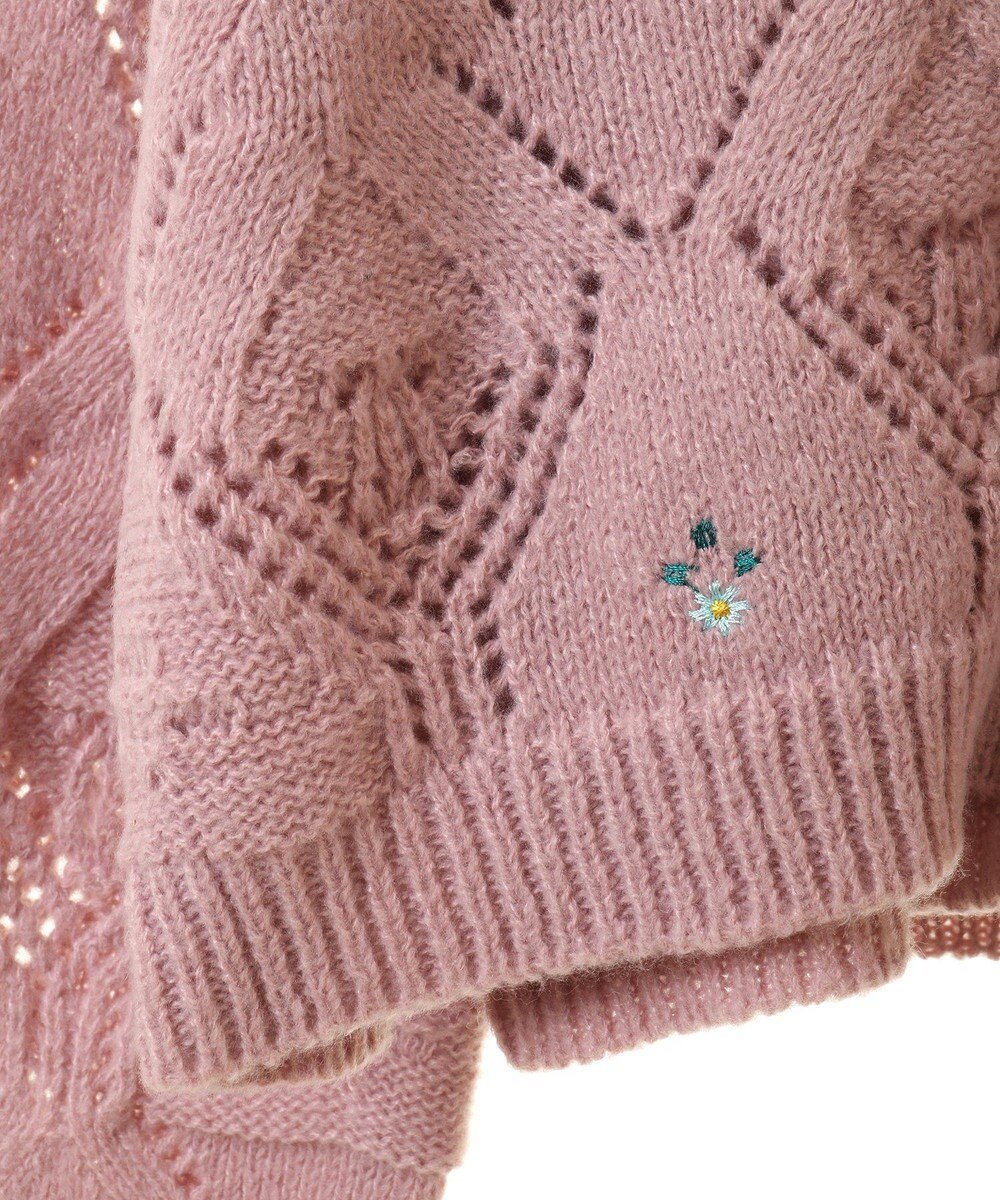 earth music&ecology ＳＥＴ２点刺繍ビスチェ＋カーディガン 