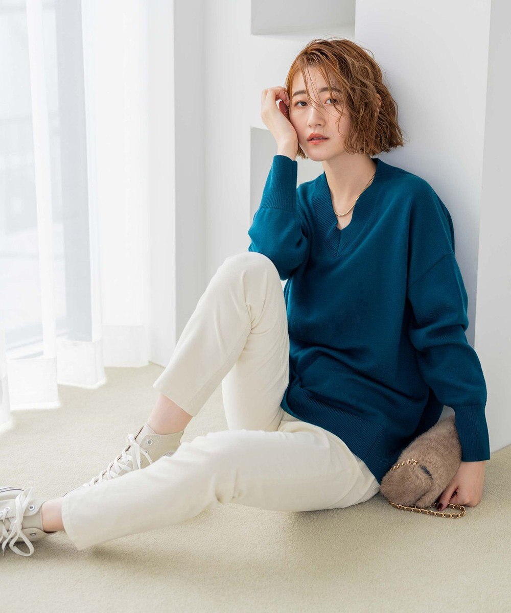 23区 【洗える】23区DENIM ベルベットストレッチ スキニーパンツ 