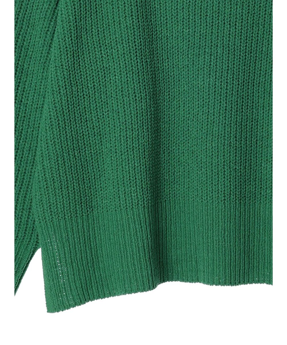 Green Parks ｍｏｋｏモール畦編みモックネックプルオーバー 