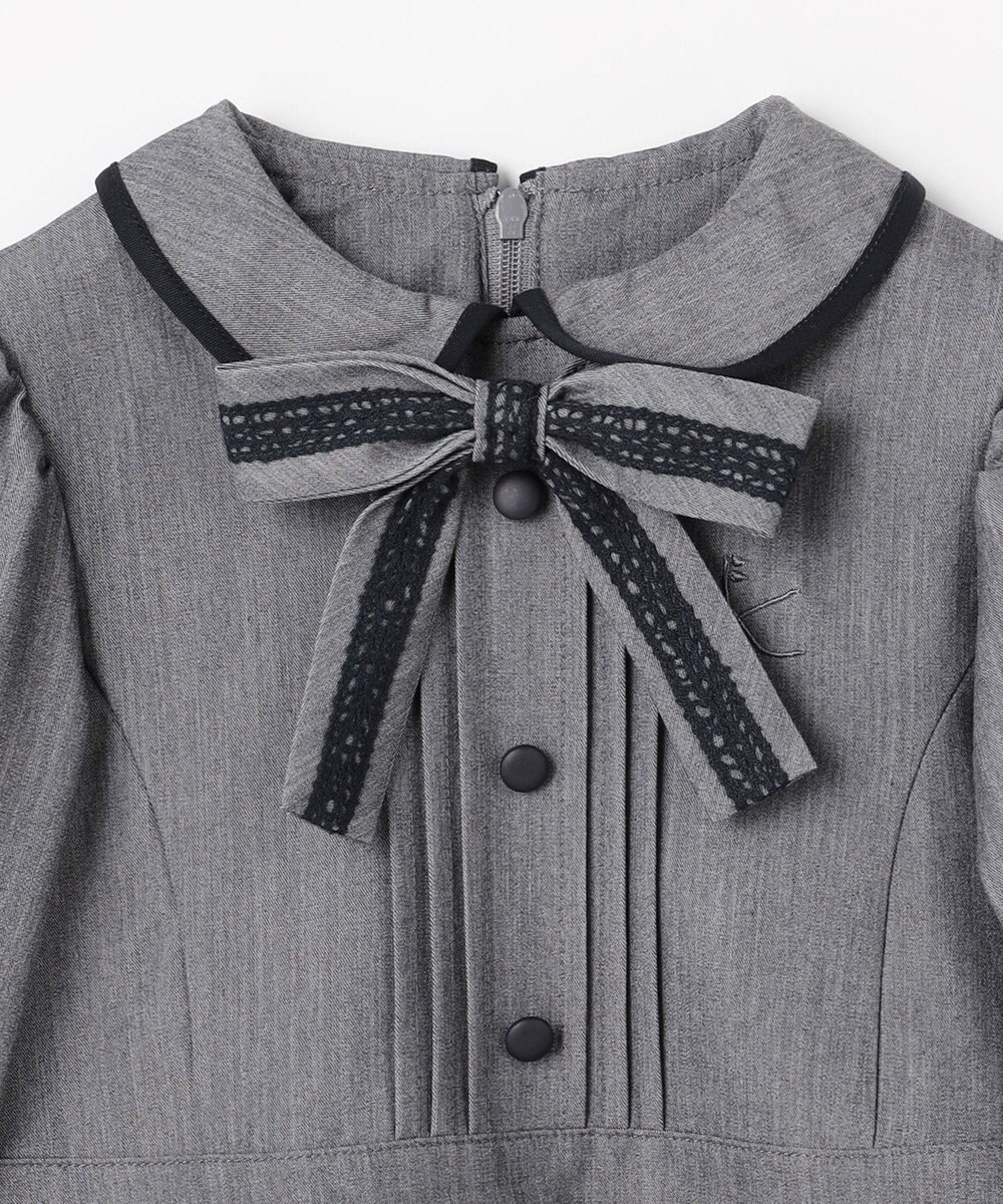 組曲 KIDS 【110-140㎝】 クラシカルグレーワンピース 