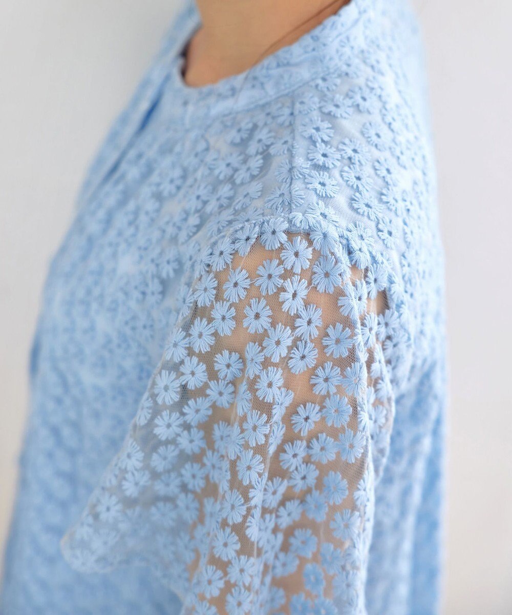 Tiaclasse 【洗える】チュールレースブラウス 