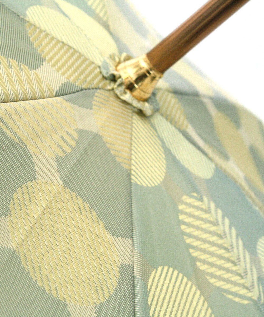 槇田商店 ノルディック ドットコラージュ グリーン 長傘 