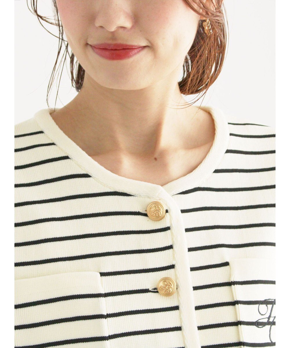 Te chichi レタードポケットジャケットカーディガン 