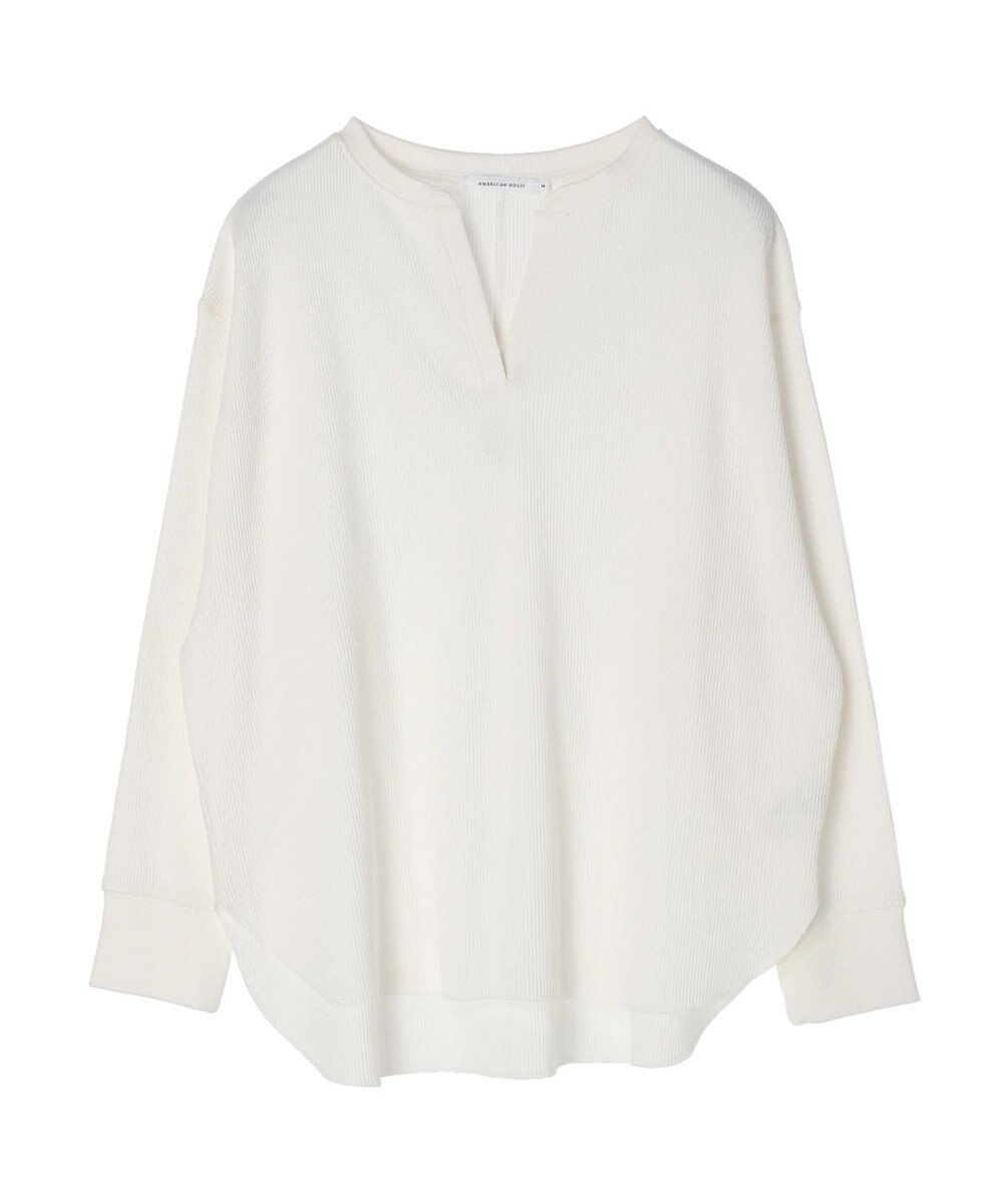 AMERICAN HOLIC スキッパーワッフルプルオーバー 