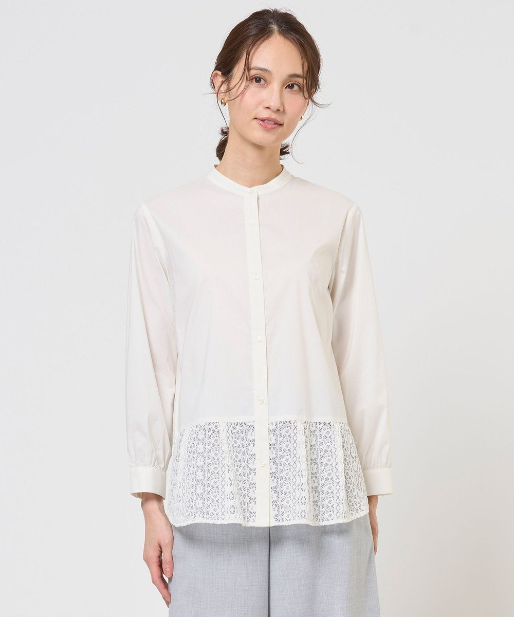 J.PRESS LADIES L エニーブロード レース ブラウス 